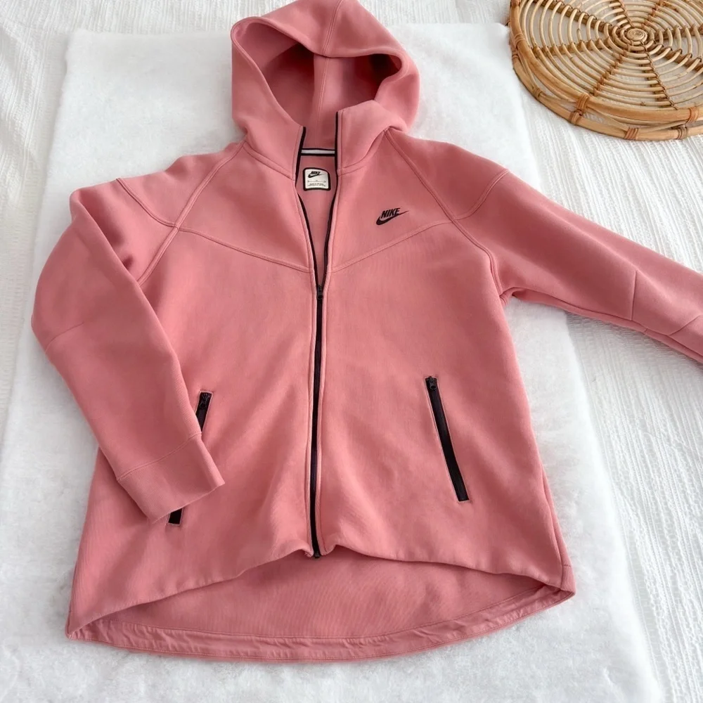 Nike Sportswear Tech Fleece Windrunner Zip Up Sweatshirt Pink